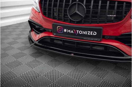 Maxton Design Przedni spoiler V2 A 45 AMG W176 Facelift